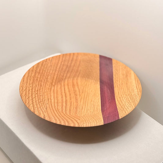 Locally Made Oak+Purpleheart Stripe bowl