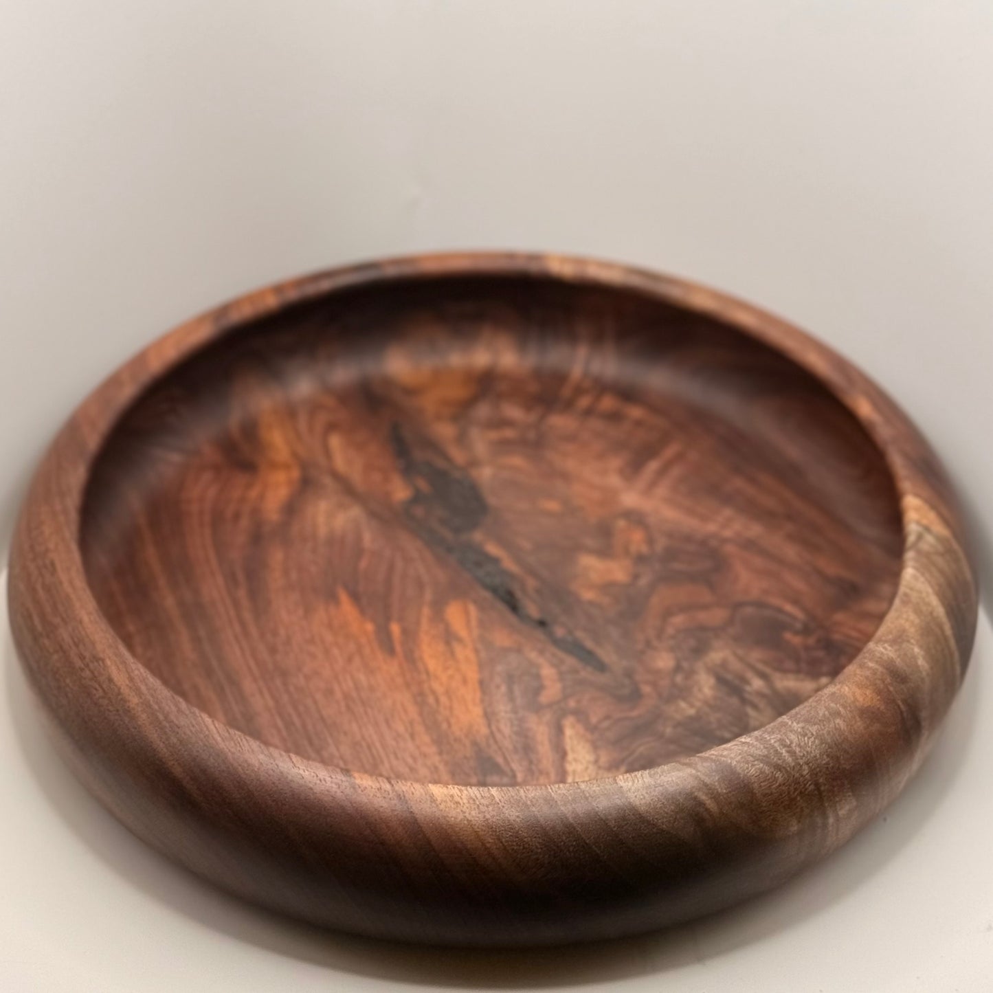 Locally Made 10.5” Walnut Round Edge Bowl