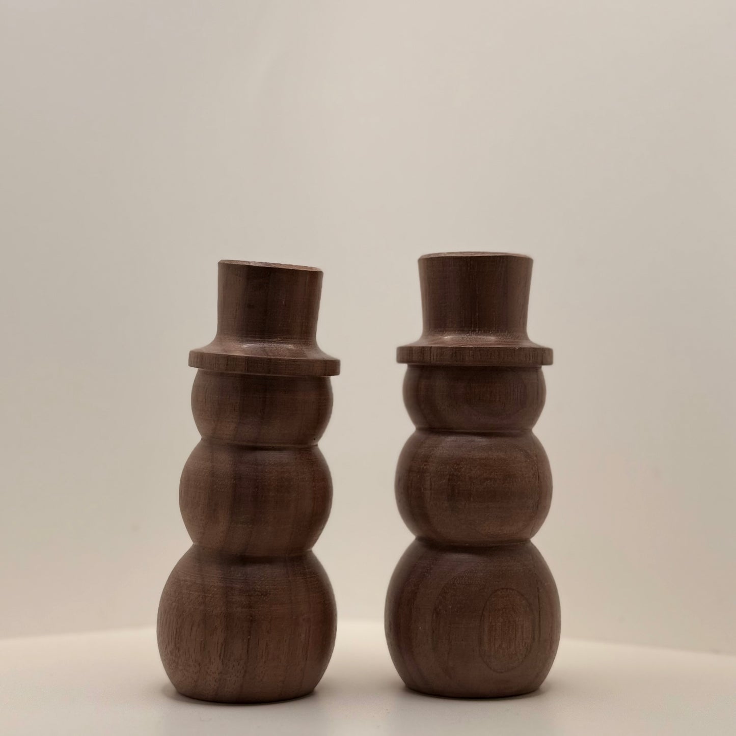 Locally Made Walnut Wood Snowman