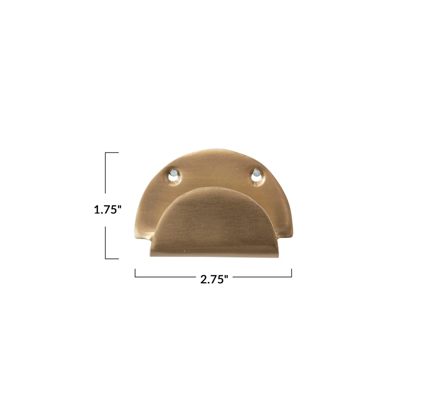 Metal Wall Hook/Drawer Pull, Antique Brass Finish