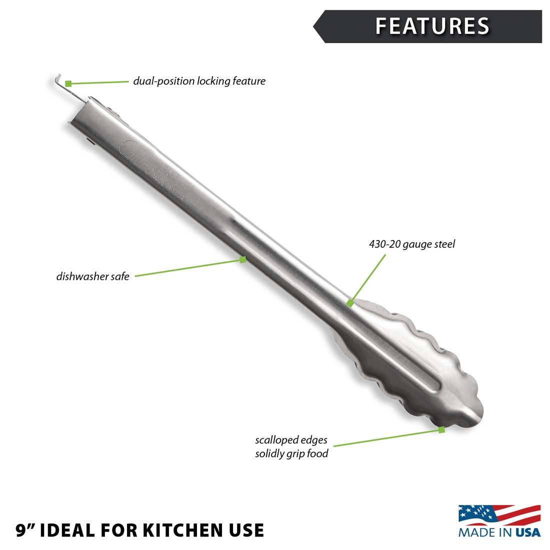 9 Inch Tongs