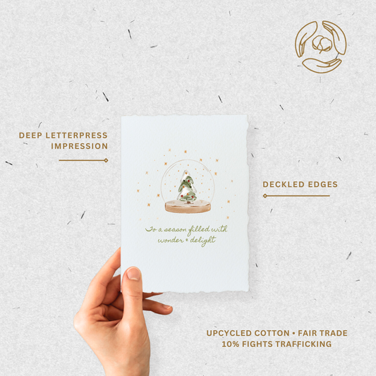 Box Set Snow Globe Christmas Tree | Holiday Greeting Card