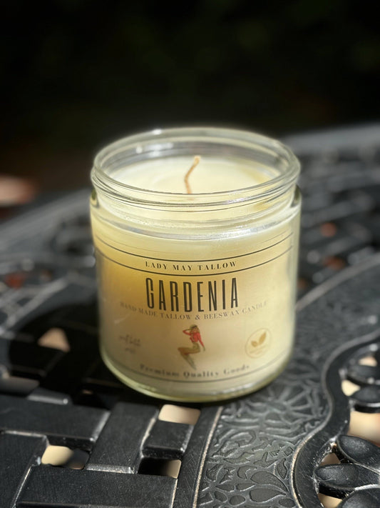 Gardenia Tallow & Beeswax Candle | All-Natural, Non-Toxic, Clean-Burning
