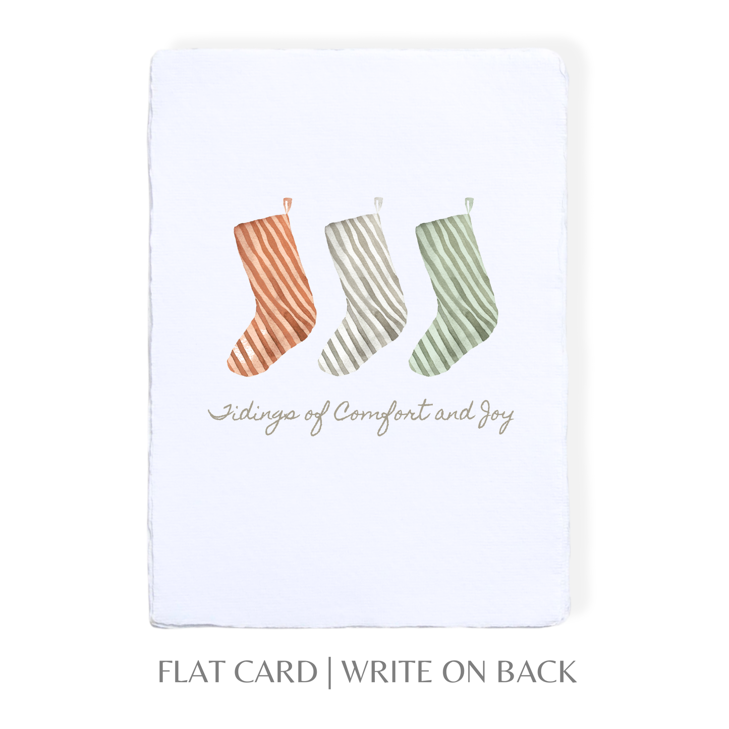 Box Set Christmas Stockings | Winter Holiday Greeting Card