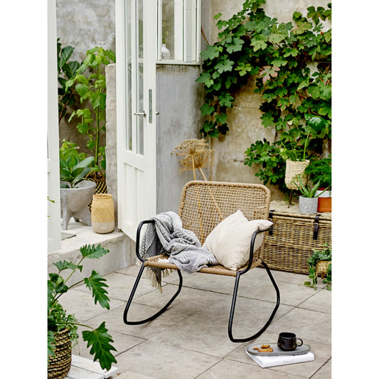 Knit Throw with Fringe - Grey