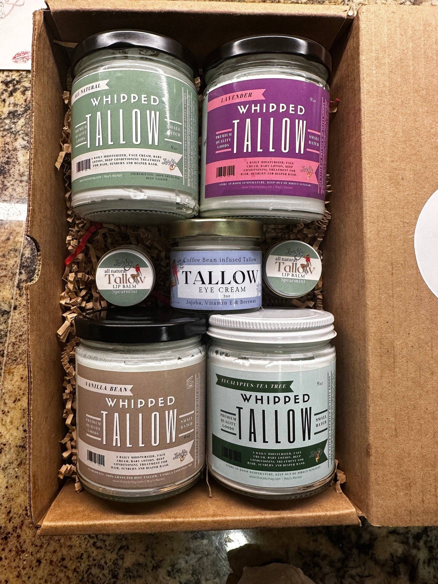 All Natural Lip Balm Citrus, Vanilla & Spearmint, Grass Fed Beef Tallow