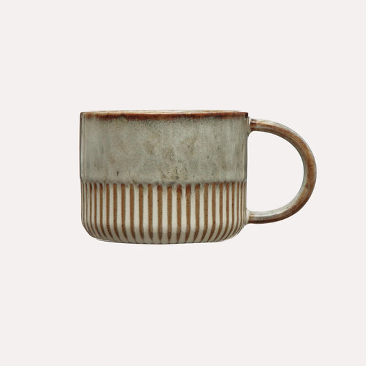 14 oz. Stoneware Mug with Crimped Bottom