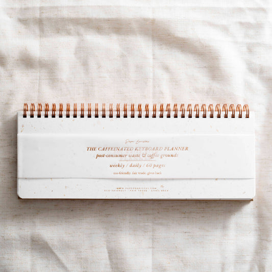 Keyboard Desk Planner | Coffee Paper Weekly Undated Calendar