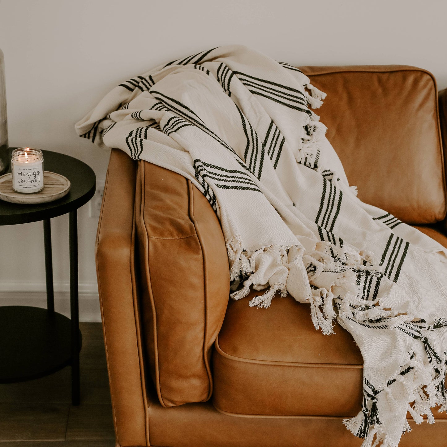 Jumbo Henley Turkish Cotton Throw Blanket