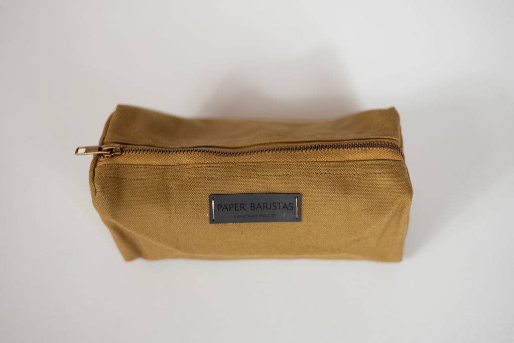 Leak Proof Recycled Canvas Pencil Bags