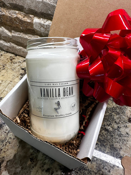 Tallow & Beeswax Candle, Non Toxic, All Natural