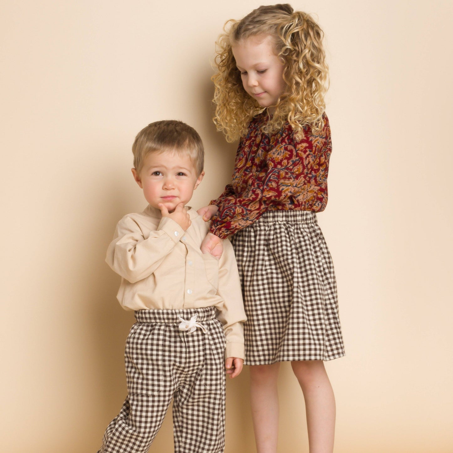 Youth Skirt | Walnut Check