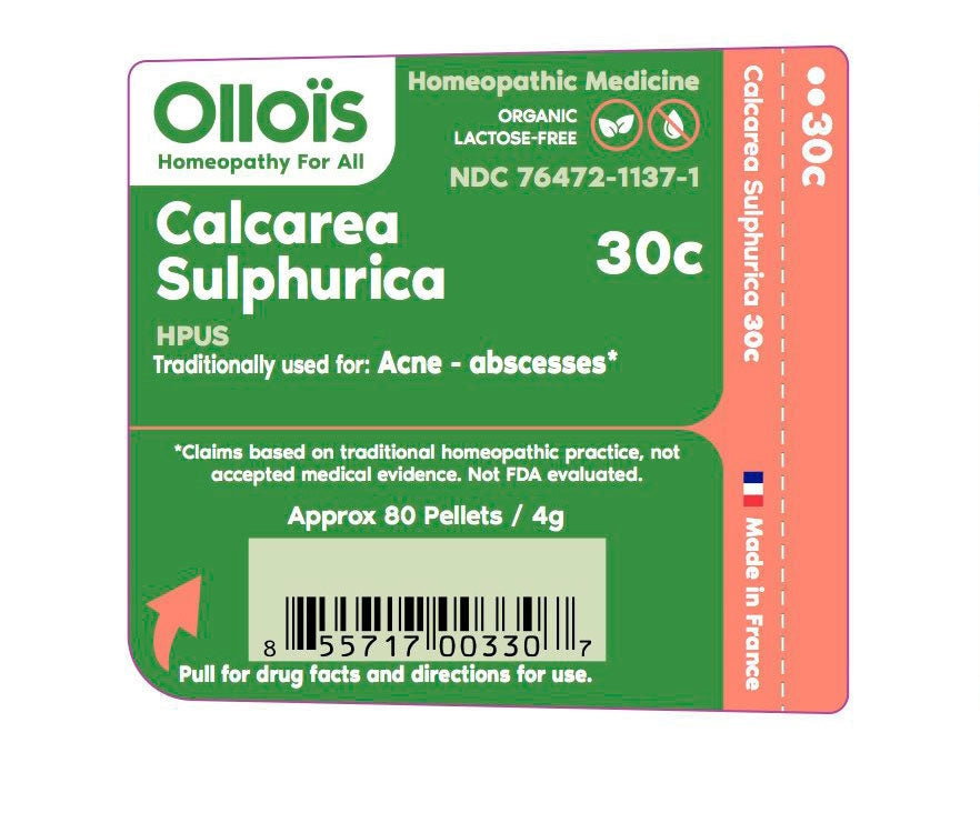 Olloïs Calcarea Sulphurica 30C Vegan Organic, 80 Pellets