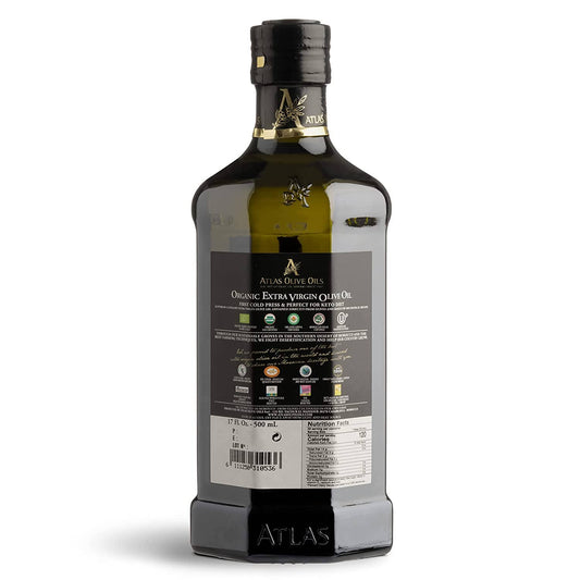 Atlas Organic Extra Virgin Olive Oil Glass bottle of 500 ML