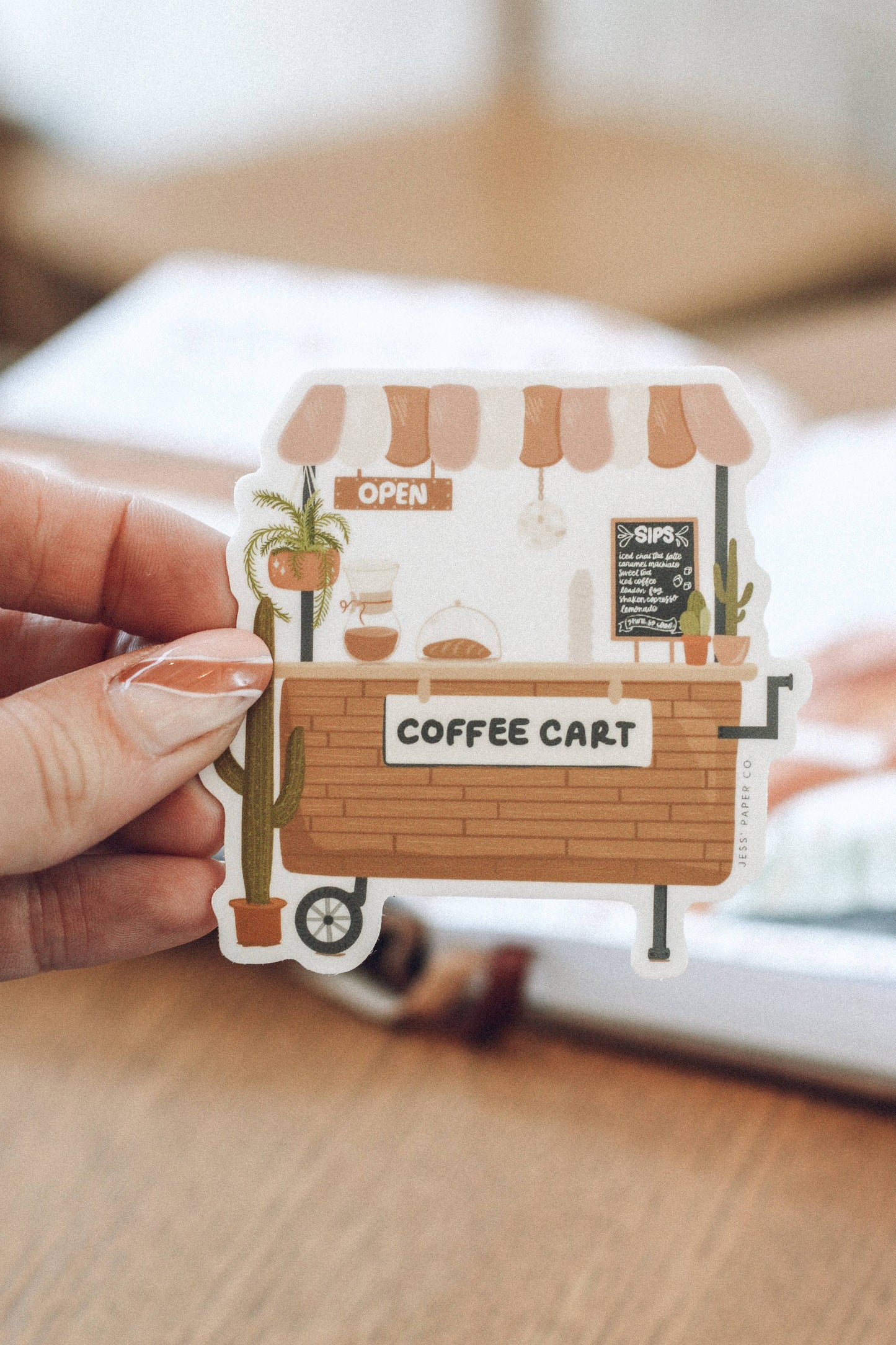 Coffee Cart Sticker