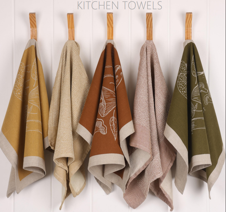 Tea Towel - Mushroom Waffle - Brown