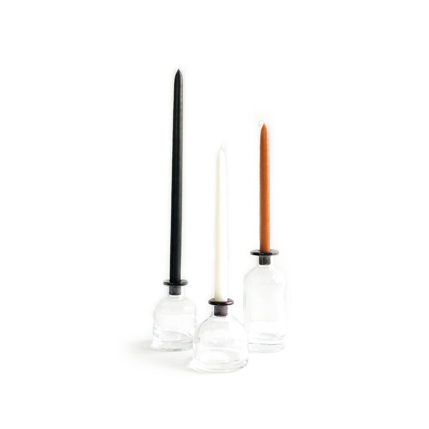 Skinny Tapered Candles - Slate Black: 6"