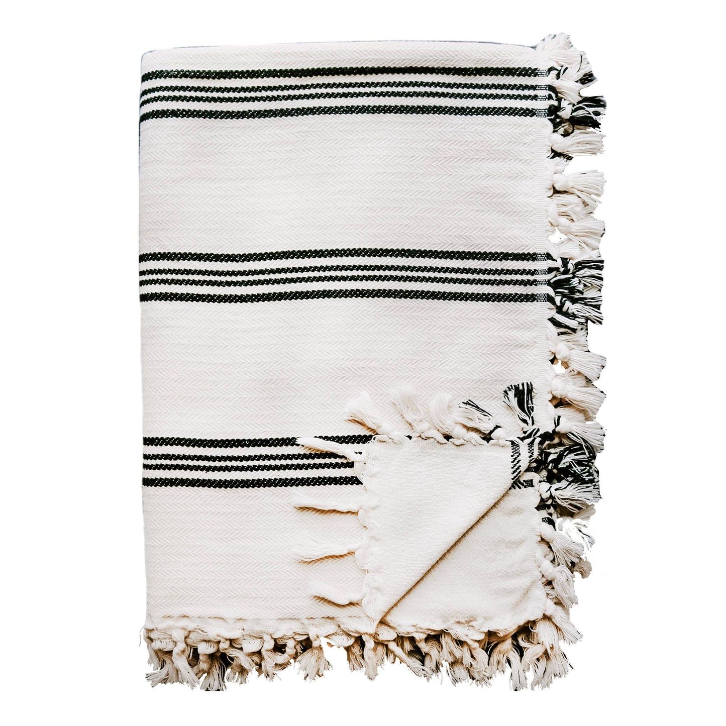 Jumbo Henley Turkish Cotton Throw Blanket