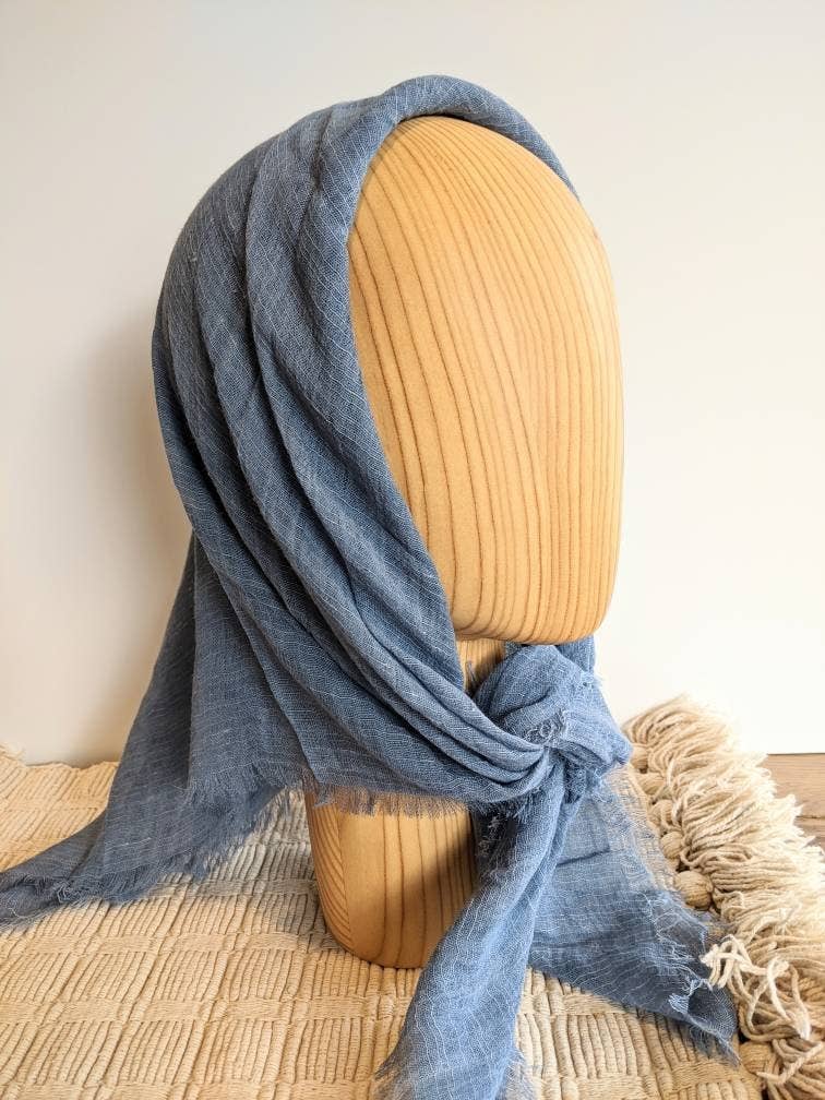 Lainey Linen Scarves! Unique, Hand Dyed Scarf (32" Square)