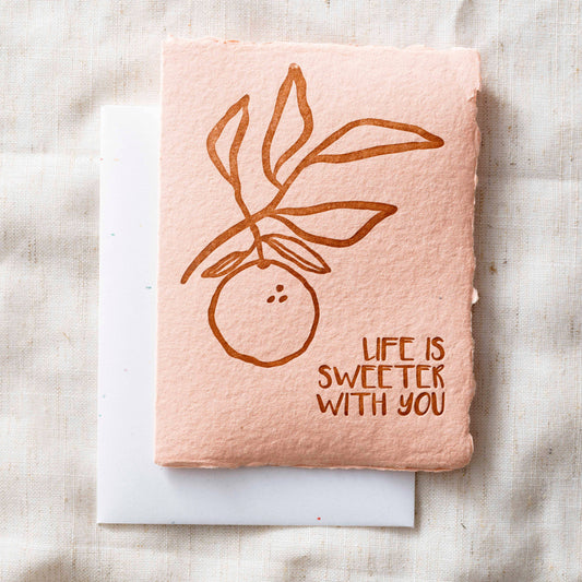 Life is Sweeter Love Friendship | Eco-Friendly Greeting Card