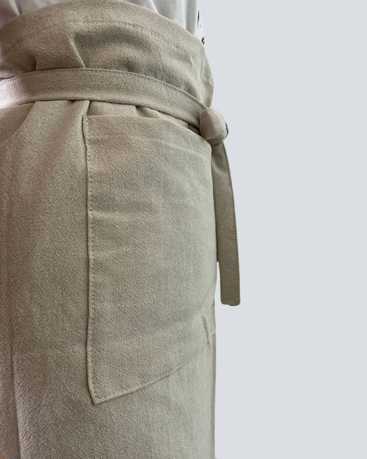 Linen Half Apron with Pockets