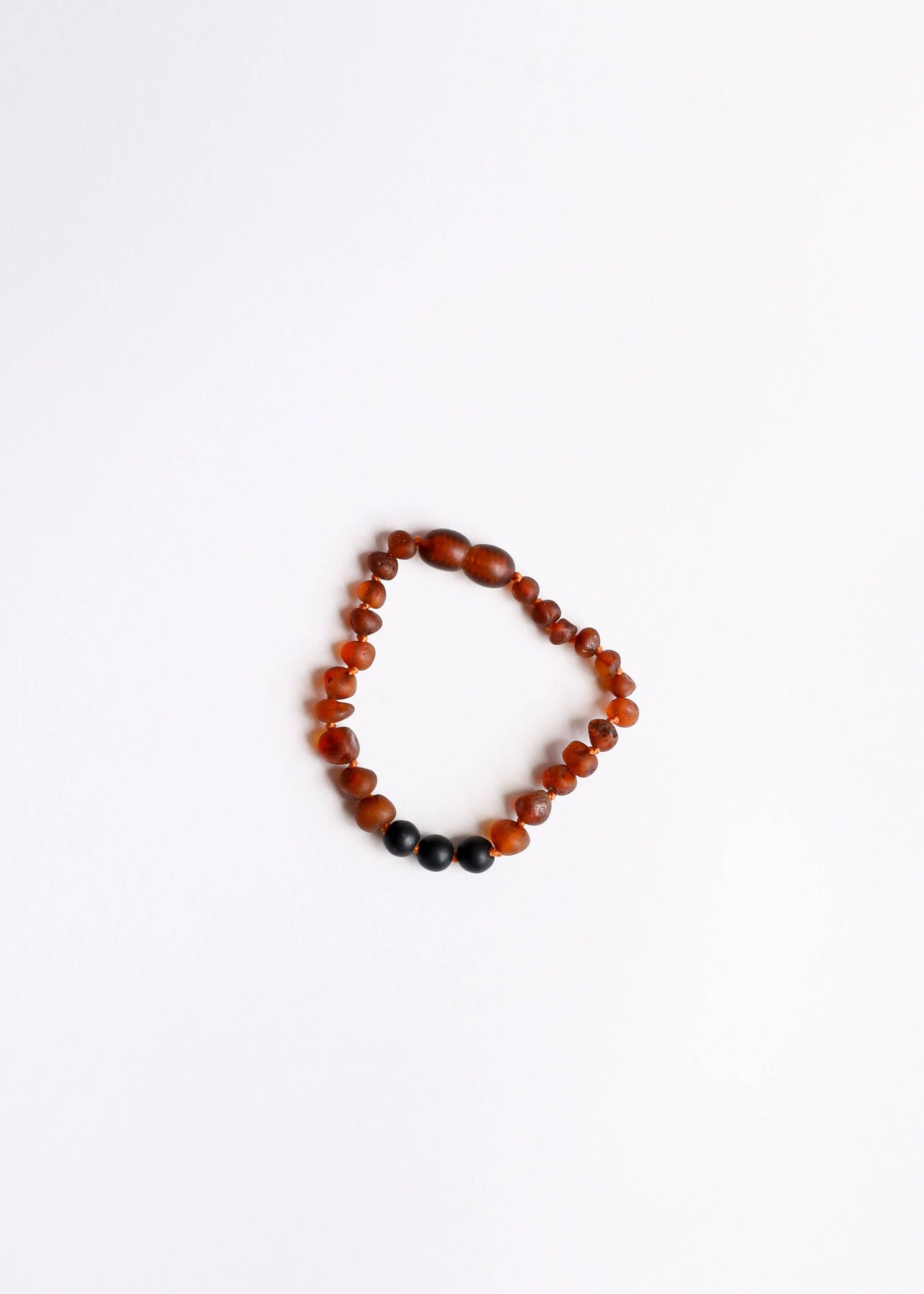 Raw Cognac Amber + Shungite || Anklet or Bracelet