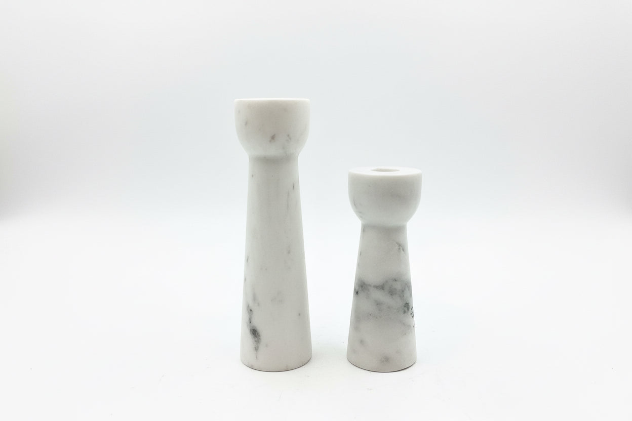 Marble Candle Stick Holders - Tapered