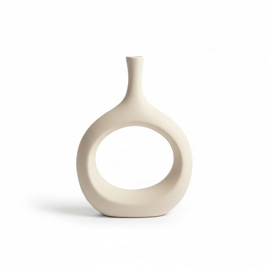 White vase circle