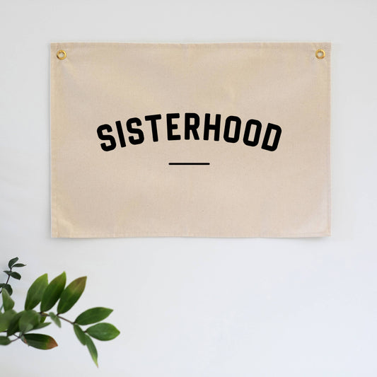Sisterhood Modern Canvas Banner • Sisters Wall Flag