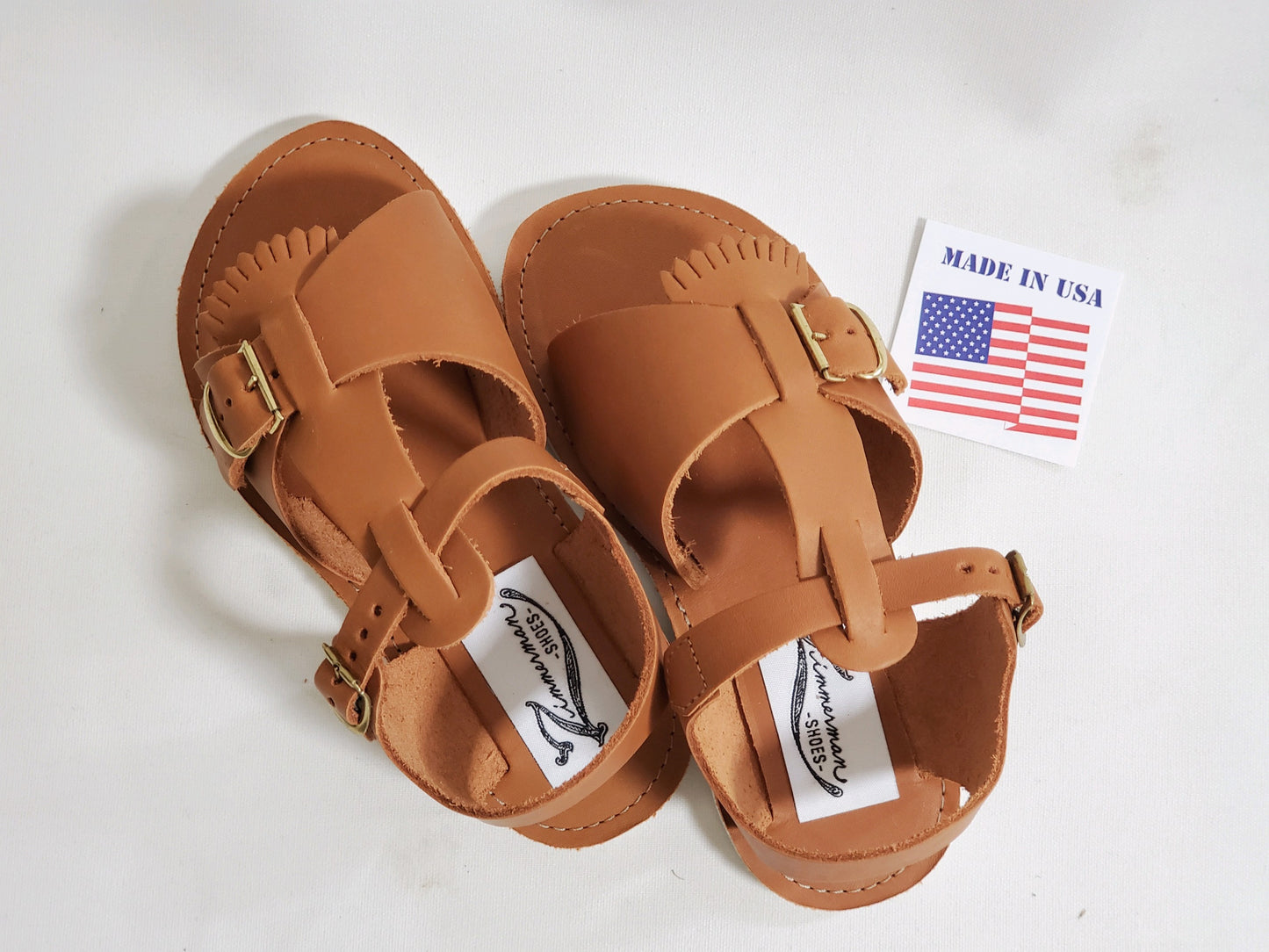 Stevie Sandal - Warm Brown (w/Removable Fringe)