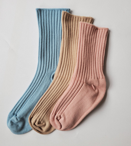 Blue Ankle High Organic Socks Baby/Kids