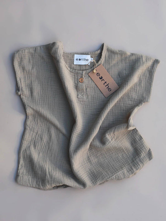 oversized playsuit / tan