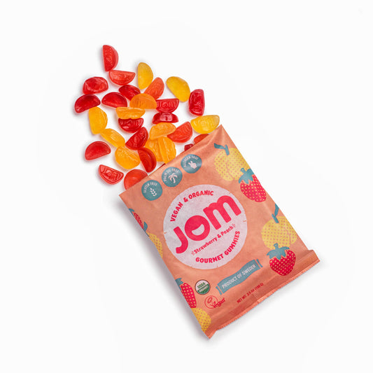 Organic and Vegan Swedish Strawberry & Peach Gummies
