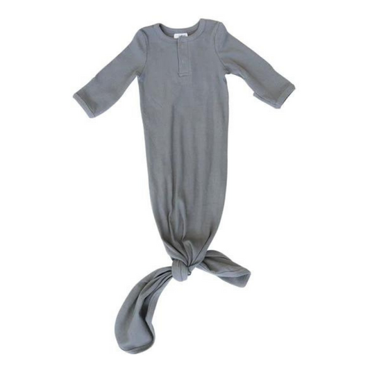 Organic Cotton Ribbed Knot Gown 5 colors