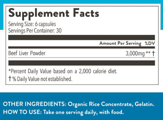 GRASS-FED BEEF LIVER CAPSULES
