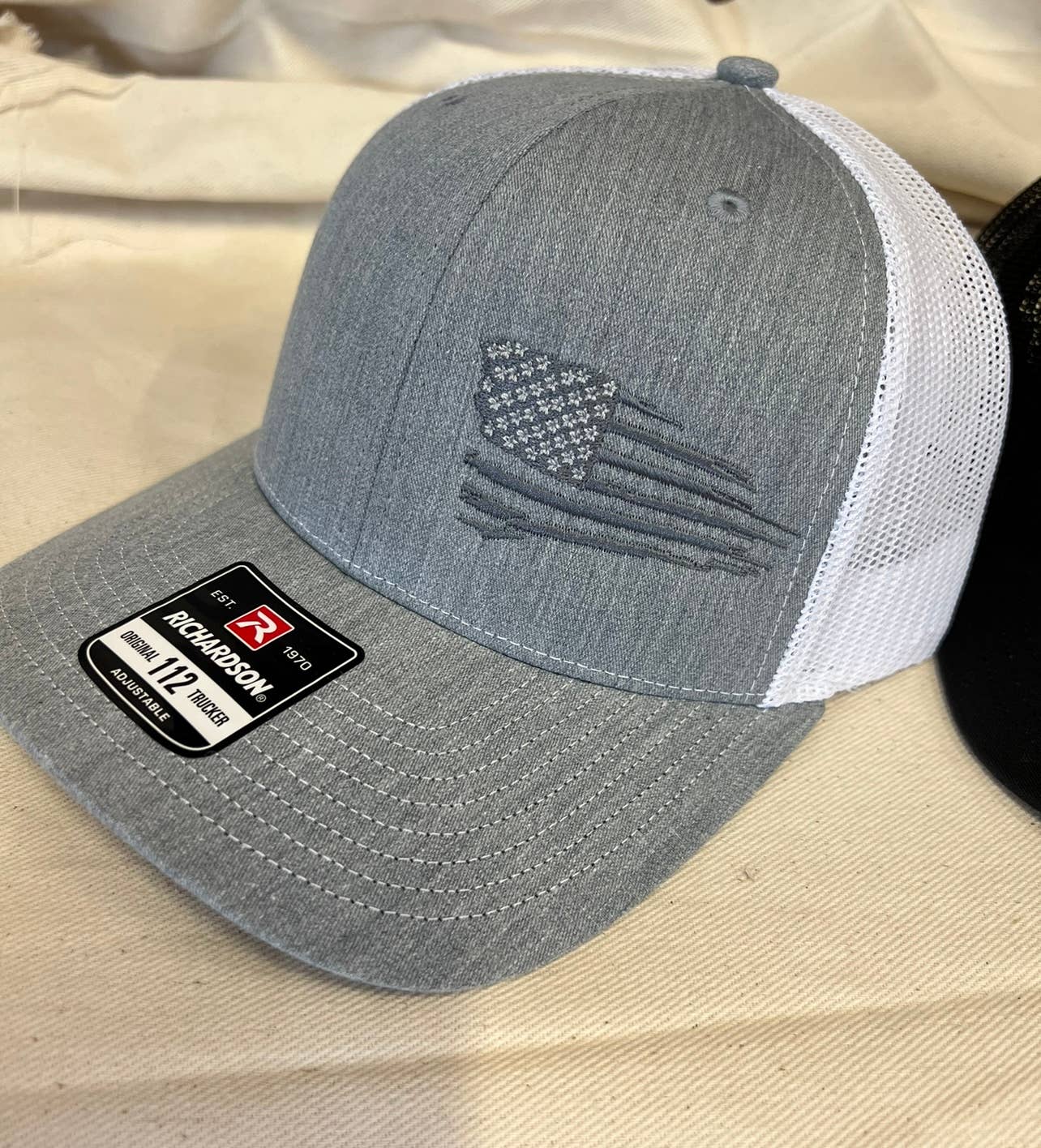 Distressed Flag Embroidered Hat - 2 colors