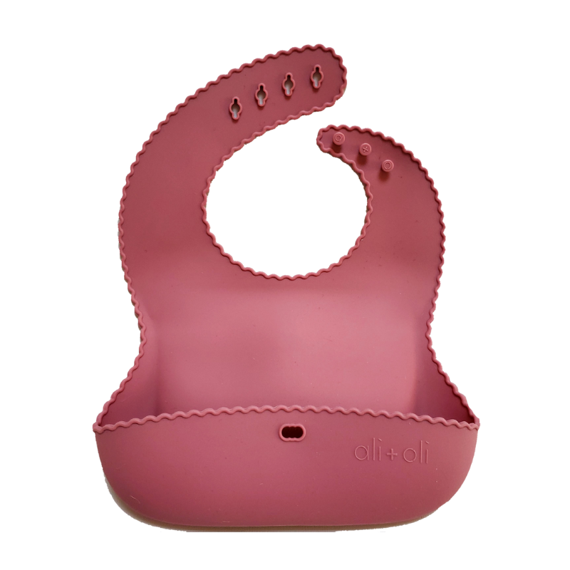Silicone Bib - Wavy - Mauve