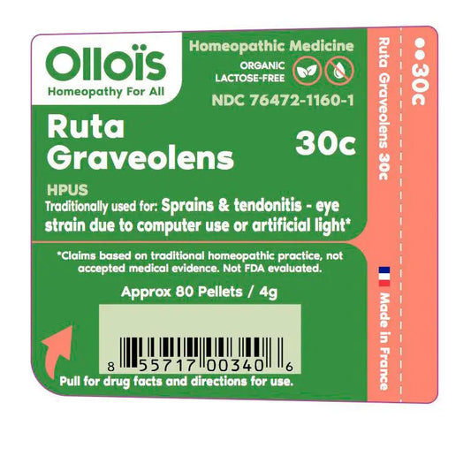 Olloïs Ruta Graveolens 30C Vegan Organic, 80 Pellets