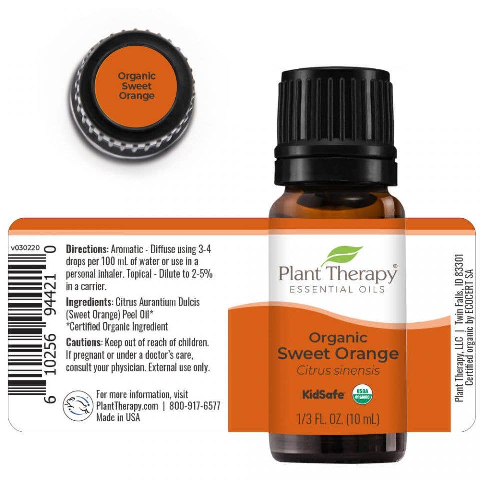 Organic Sweet Orange Essential Oil 10 mL