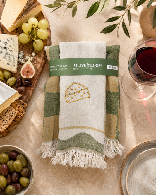 Cheese - Hand Stitched Kitchen Towel