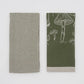Tea Towel - Mushroom Waffle Towel Green