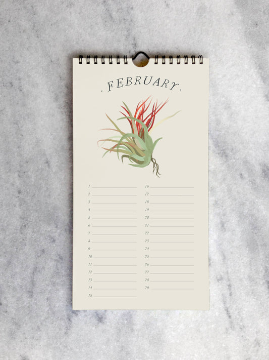 Tillandsia Celebration Calendar | Perpetual Calendar