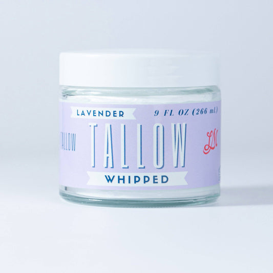 Lavender Whipped Tallow | All Natural Moisturizer Size 2oz-24oz