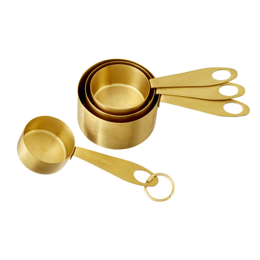 Stainless Measuring Cups Gold Set of 4