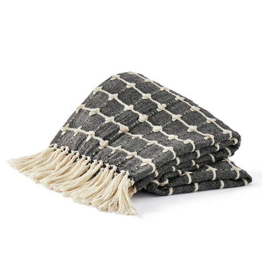 Woven Throw Black