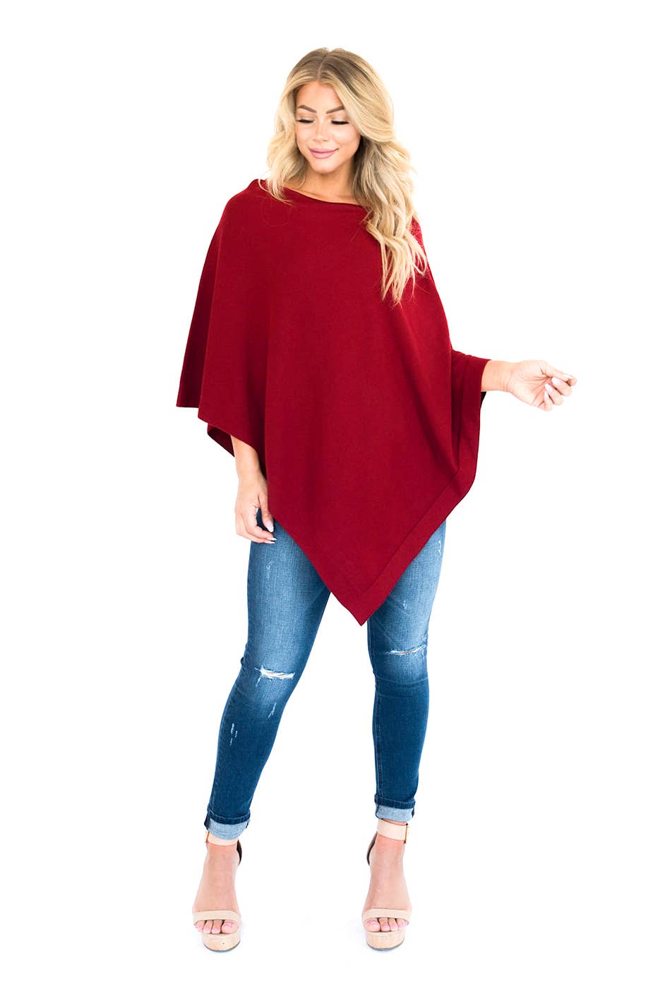 Women's Eco-Chic Poncho Sweater Knit Pullover (Organic)