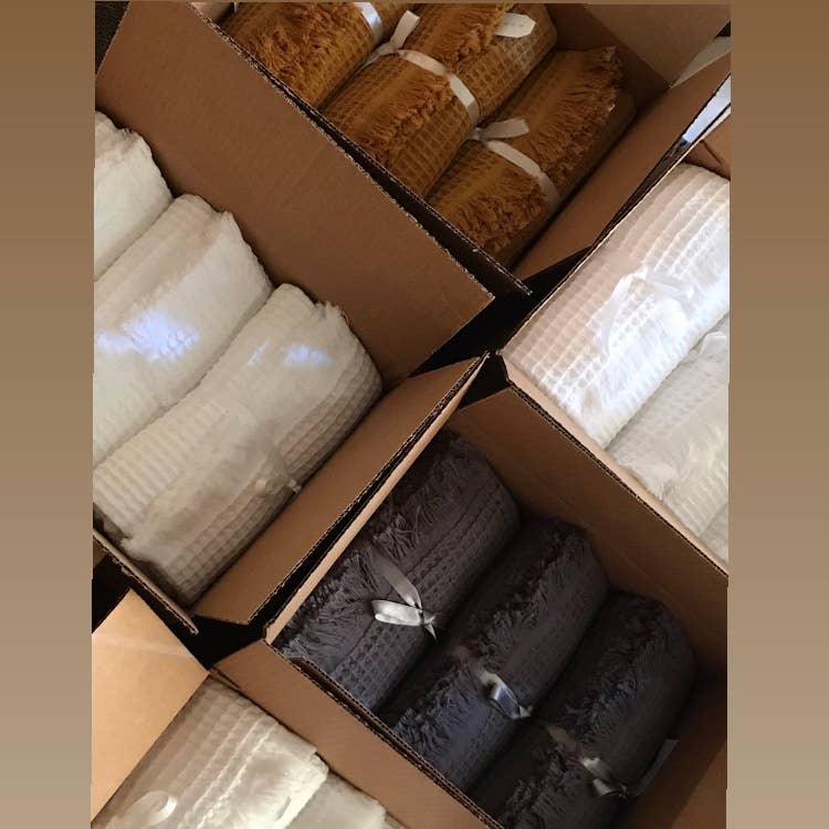 Waffle Soft 100% Turkish Cotton Blanket