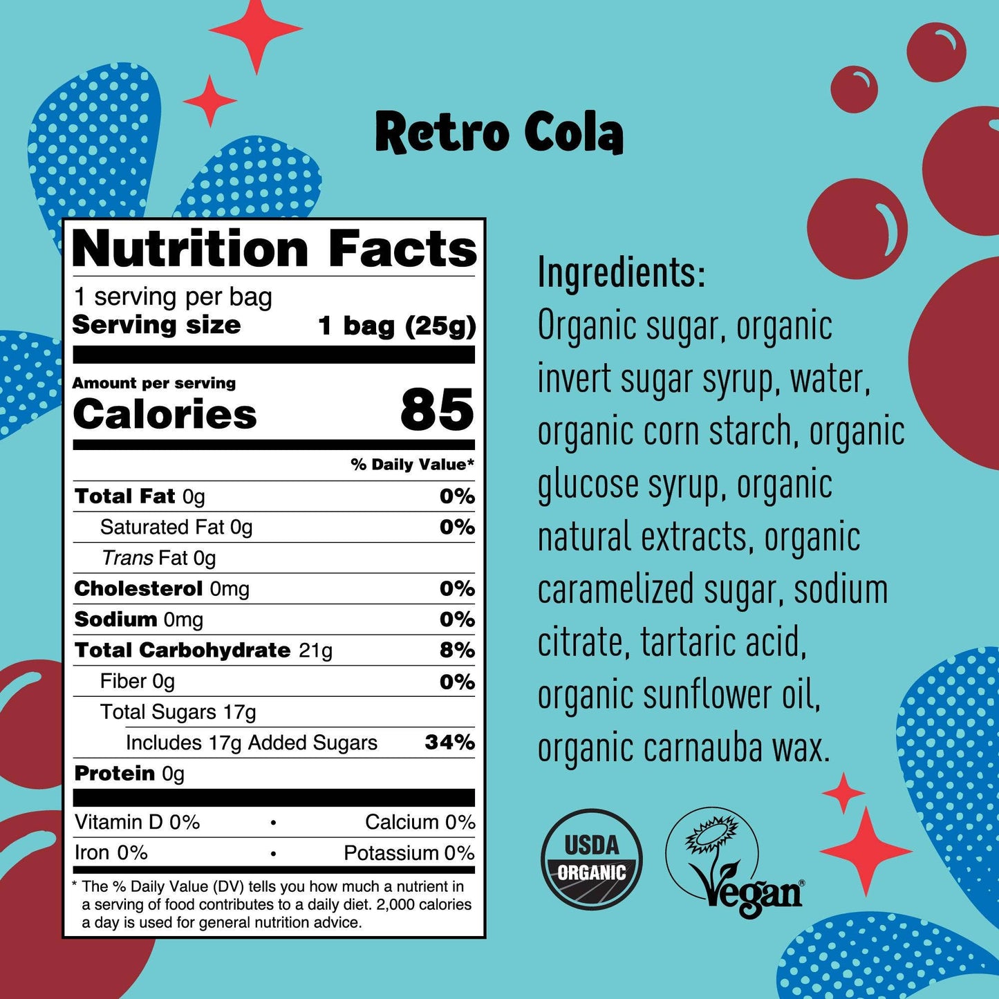 Snack Packs - Swedish Organic & Vegan Sour Cola Gummies