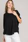 Elbow sleeve oversize cocoon knit top