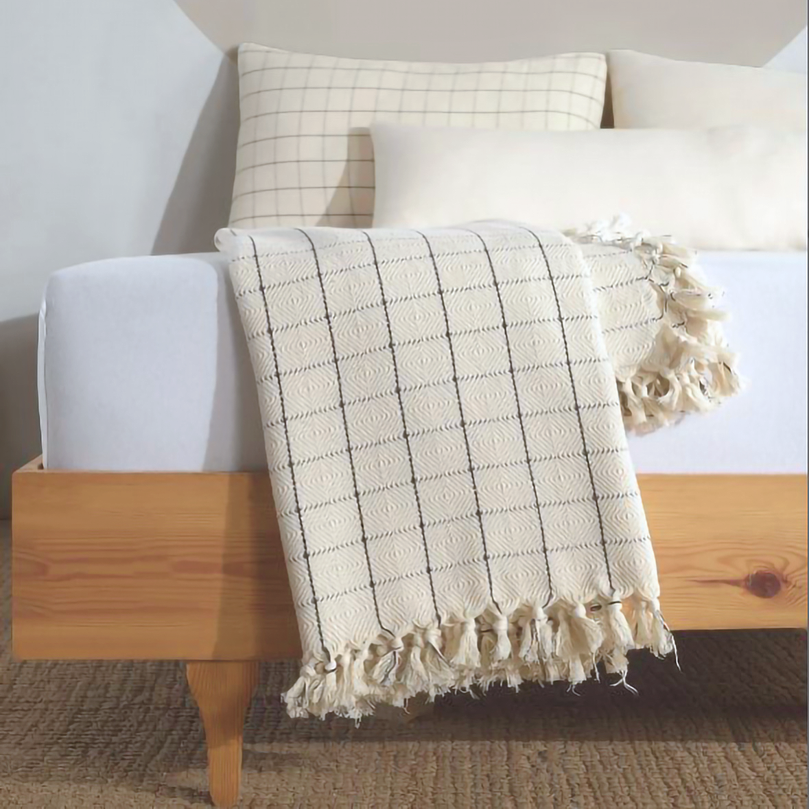 Minimalist 100% Cotton Throw Blankets & Bedspreads